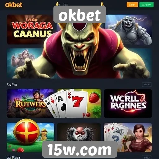 Diversidade de jogos disponíveis no catálogo do okbet